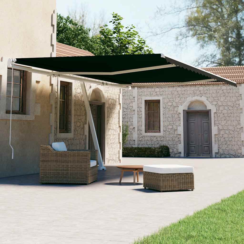 vidaXL Samostatne stojaca automatická markíza 500x300 cm antracitová