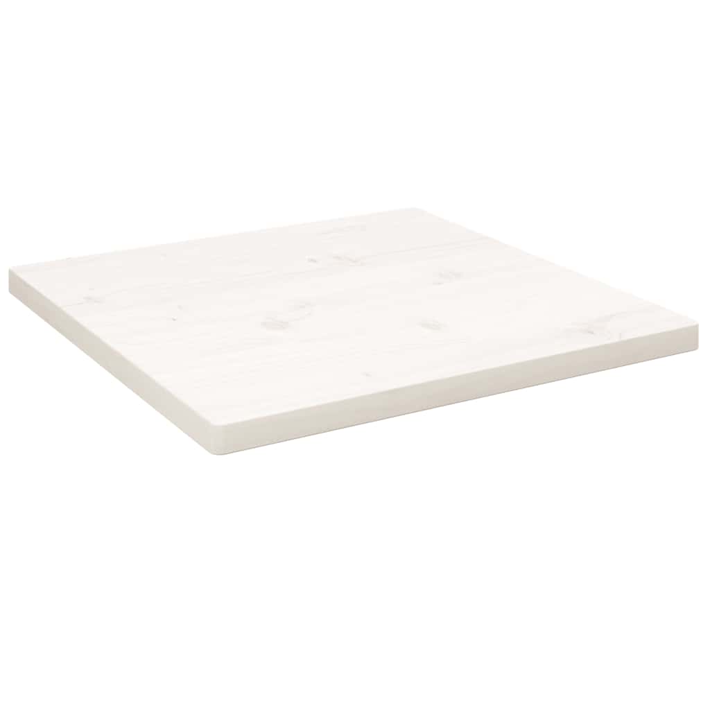 vidaXL Stolová doska biela 60x60x2,5 cm masívna borovica štvorcová