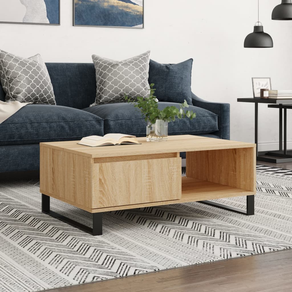 vidaXL Konferenčný stolík dub sonoma 90x60x35 cm kompozitné drevo