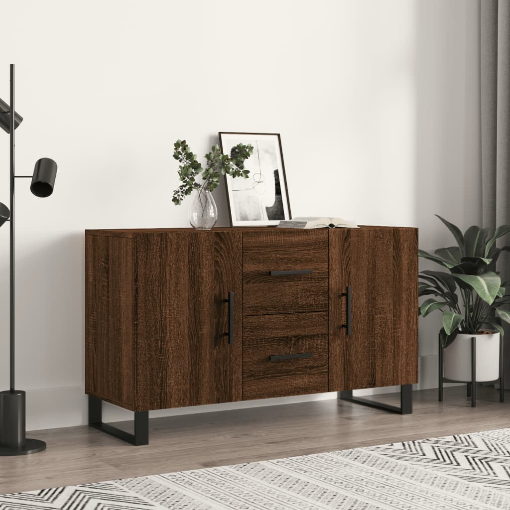 vidaXL Komoda, hnedý dub 100x36x60 cm, kompozitné drevo