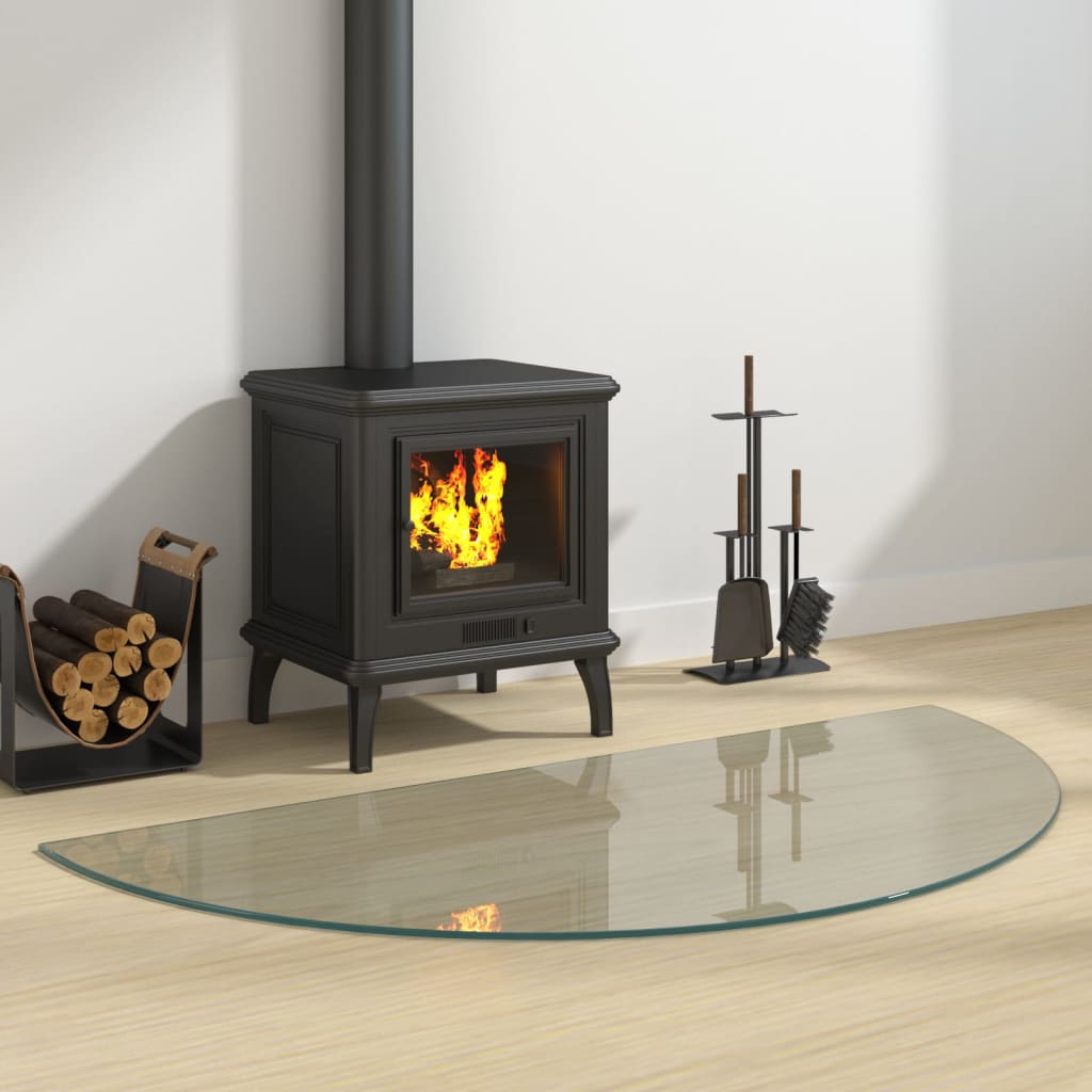 vidaXL Krbová sklenená doska polkruhová 1200x600 mm