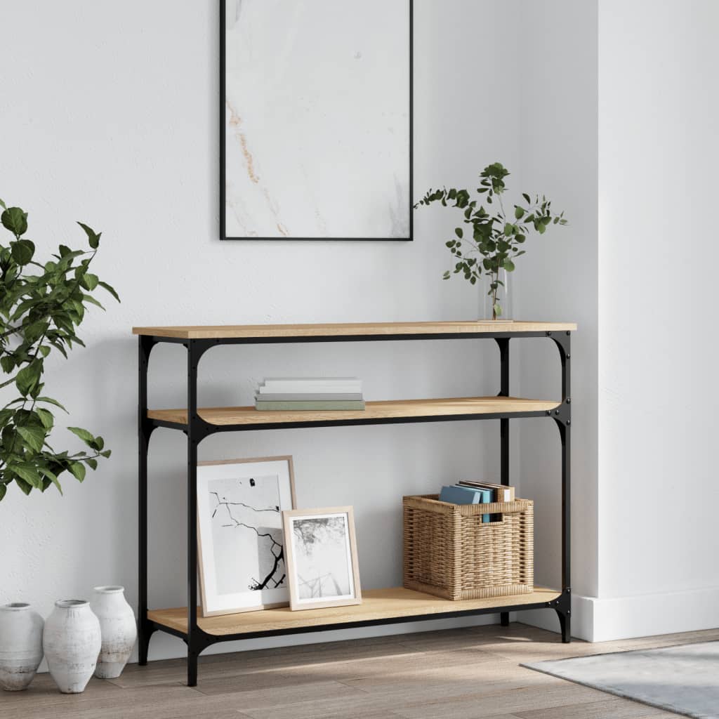 vidaXL Konzolový stolík dub sonoma 100x29x75 cm kompozitné drevo