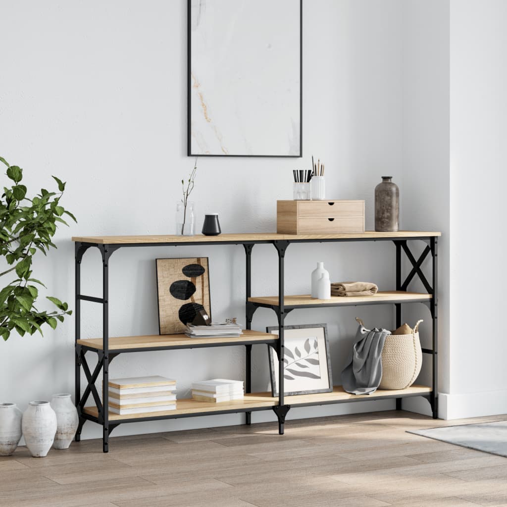 vidaXL Konzolový stolík dub sonoma 150x29x76,5 cm kompozitné drevo