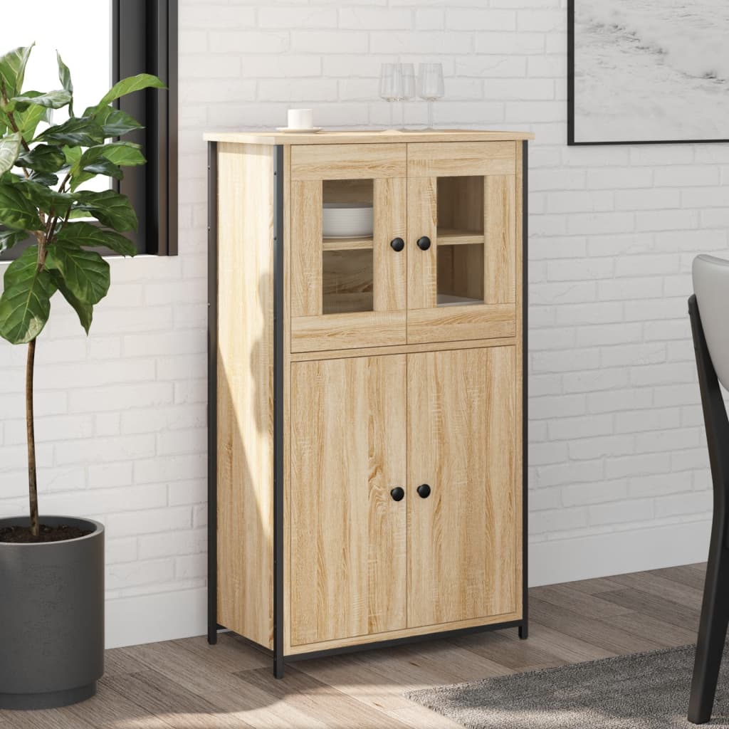 vidaXL Vysoká skrinka dub sonoma 62x32x106,5 cm kompozitné drevo