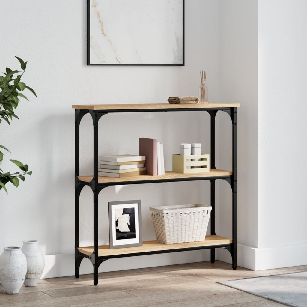 vidaXL Konzolový stolík dub sonoma 75x22,5x75 cm kompozitné drevo