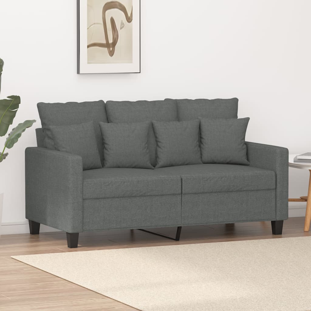 vidaXL 2-miestna pohovka tmavosivá 120 cm látka
