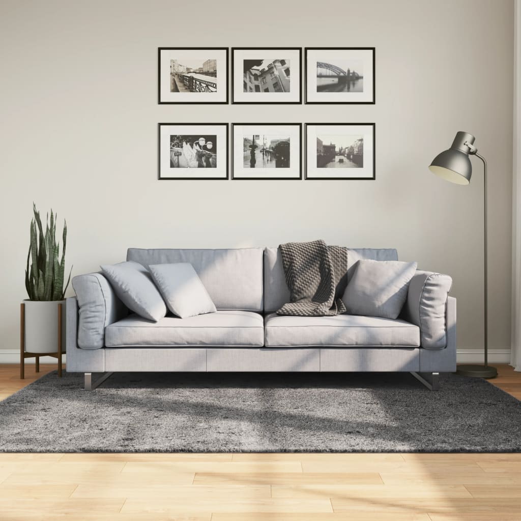 vidaXL Koberec HUARTE krátky vlas mäkký umývateľný antracit 140x200 cm