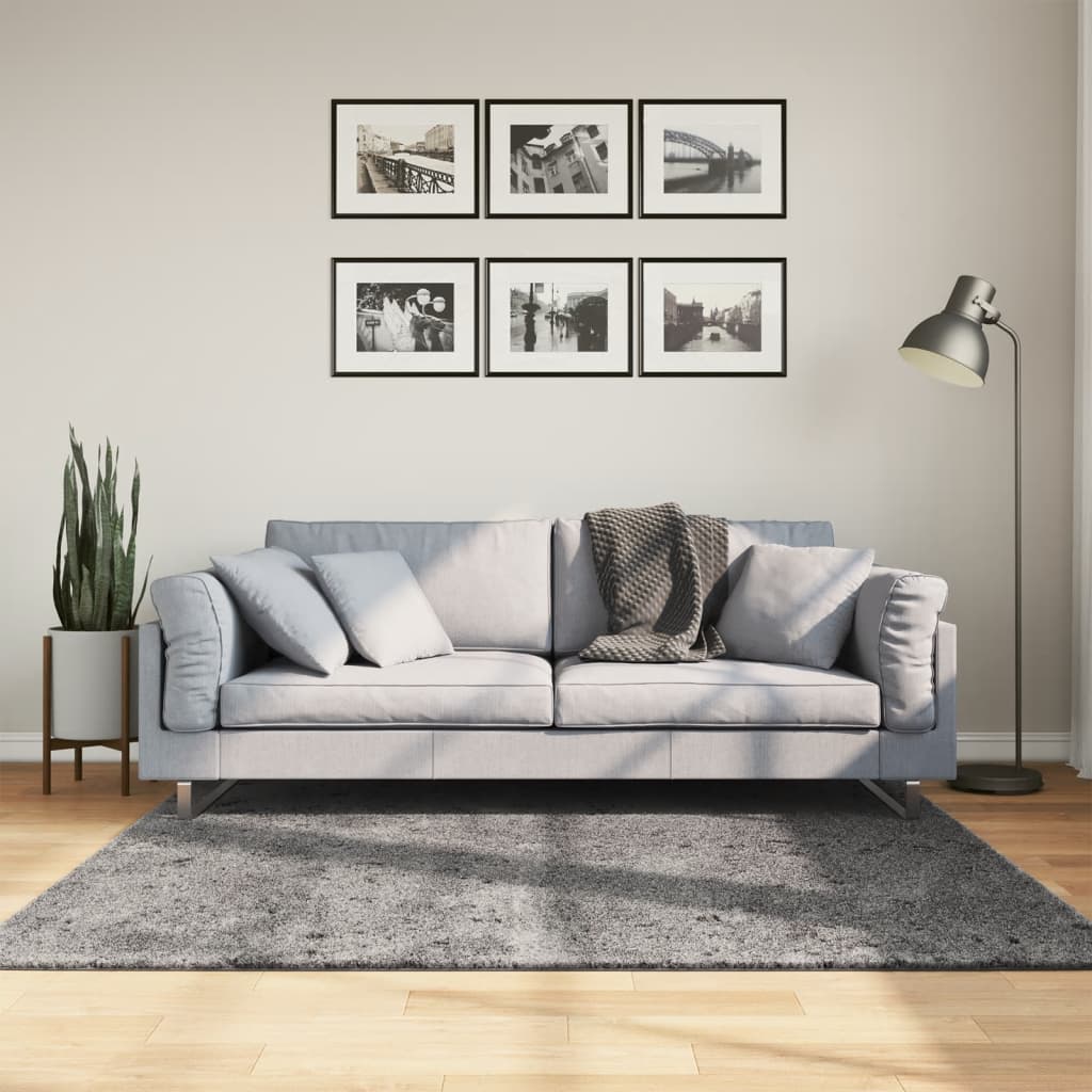 vidaXL Koberec HUARTE krátky vlas mäkký umývateľný antracit 160x160 cm