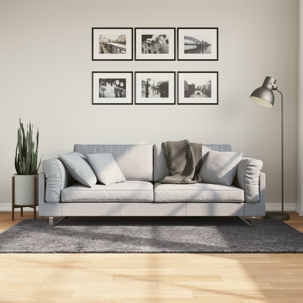 vidaXL Koberec HUARTE krátky vlas mäkký umývateľný antracit 100x200 cm