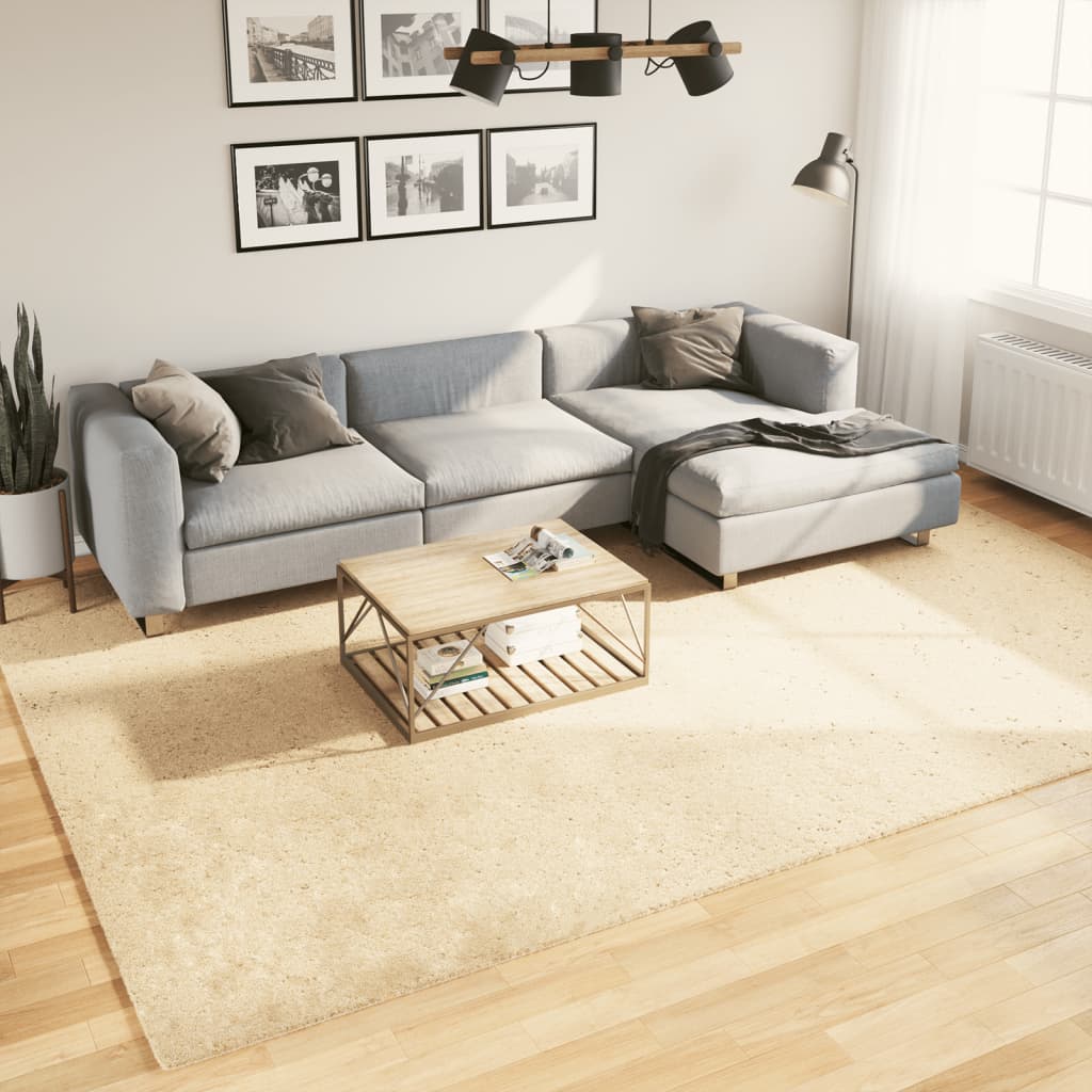 vidaXL Koberec HUARTE s krátkym vlakom umývateľný krémový 240x340 cm