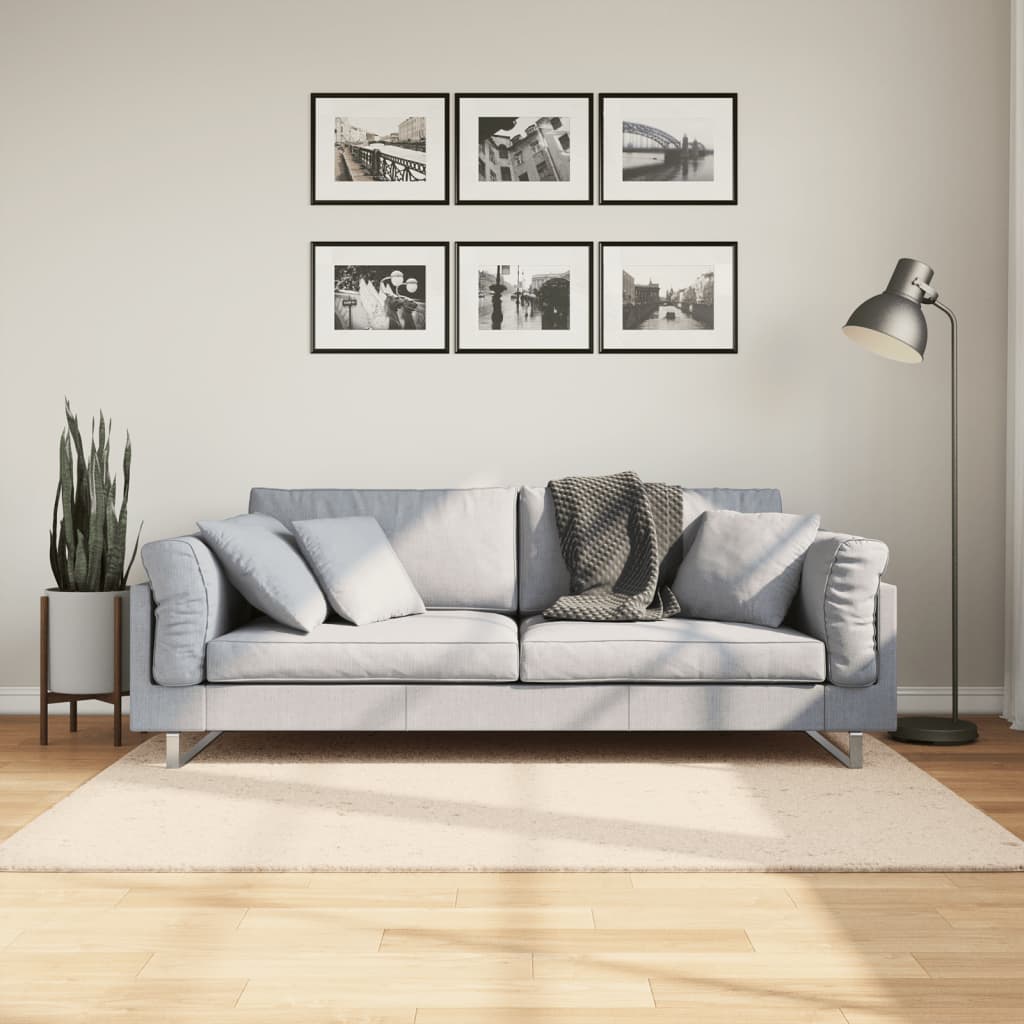 vidaXL Koberec HUARTE s krátkym vlasom umývateľný béžový 120x170 cm