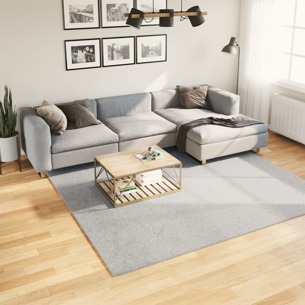 vidaXL Koberec HUARTE s krátkym vlakom umývateľný sivý 240x240 cm