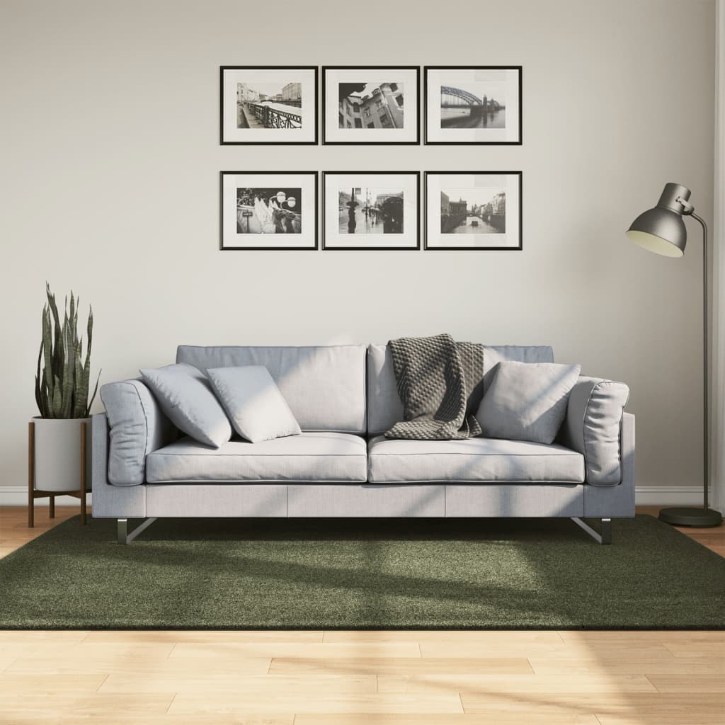 vidaXL Koberec HUARTE krátky vlas mäkký umývateľný zelený 140x200 cm
