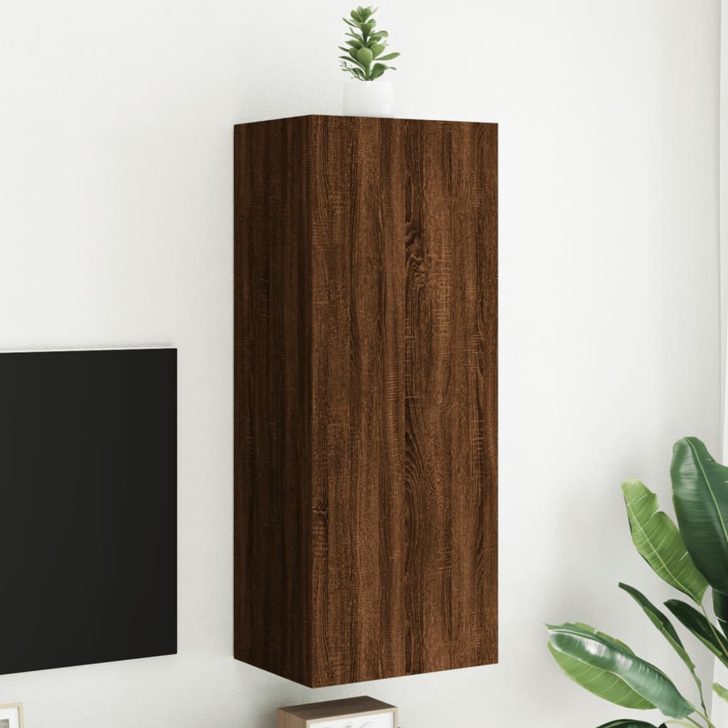vidaXL TV nástenná skrinka hnedý dub 40,5x30x102 cm kompozitné drevo