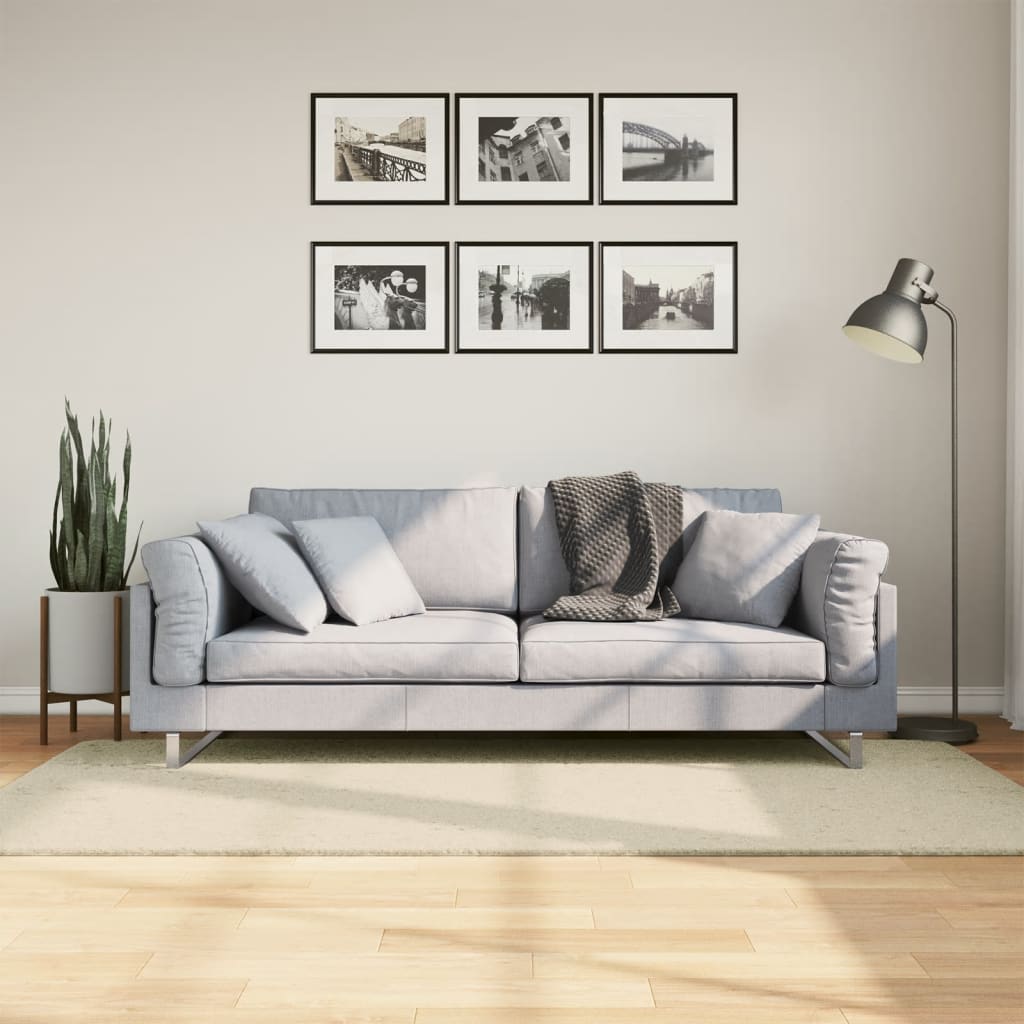 vidaXL Koberec HUARTE s krátkym vlakom umývateľný krémový 100x200 cm