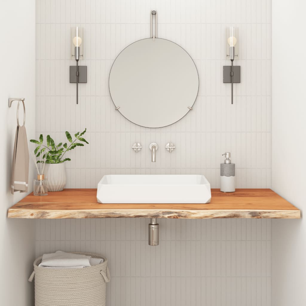 vidaXL Kúpeľňová doska 110x60x2,5 cm obdĺžniková akáciový masív