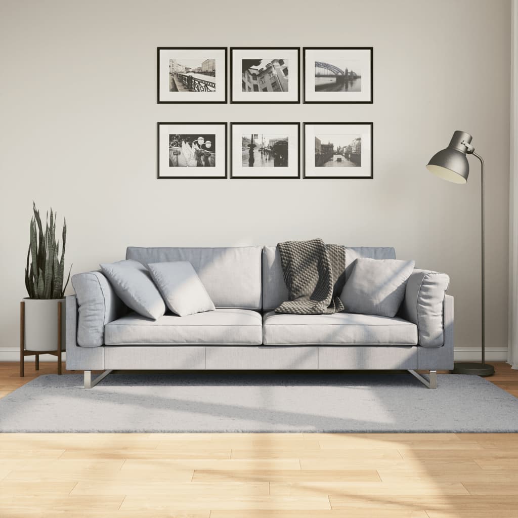 vidaXL Koberec HUARTE s krátkym vlakom umývateľný sivý 100x200 cm