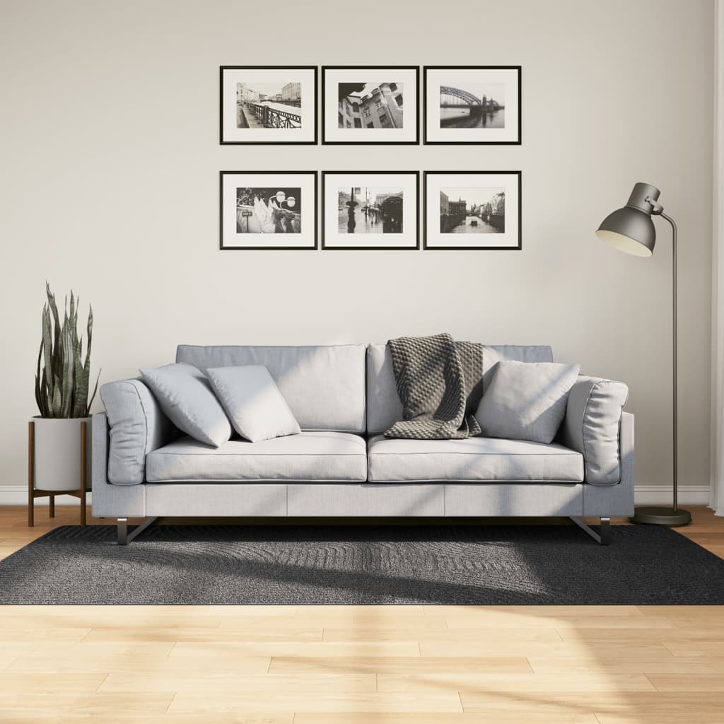 vidaXL Koberec IZA krátky vlas škandinávsky vzhľad antracit 100x200 cm