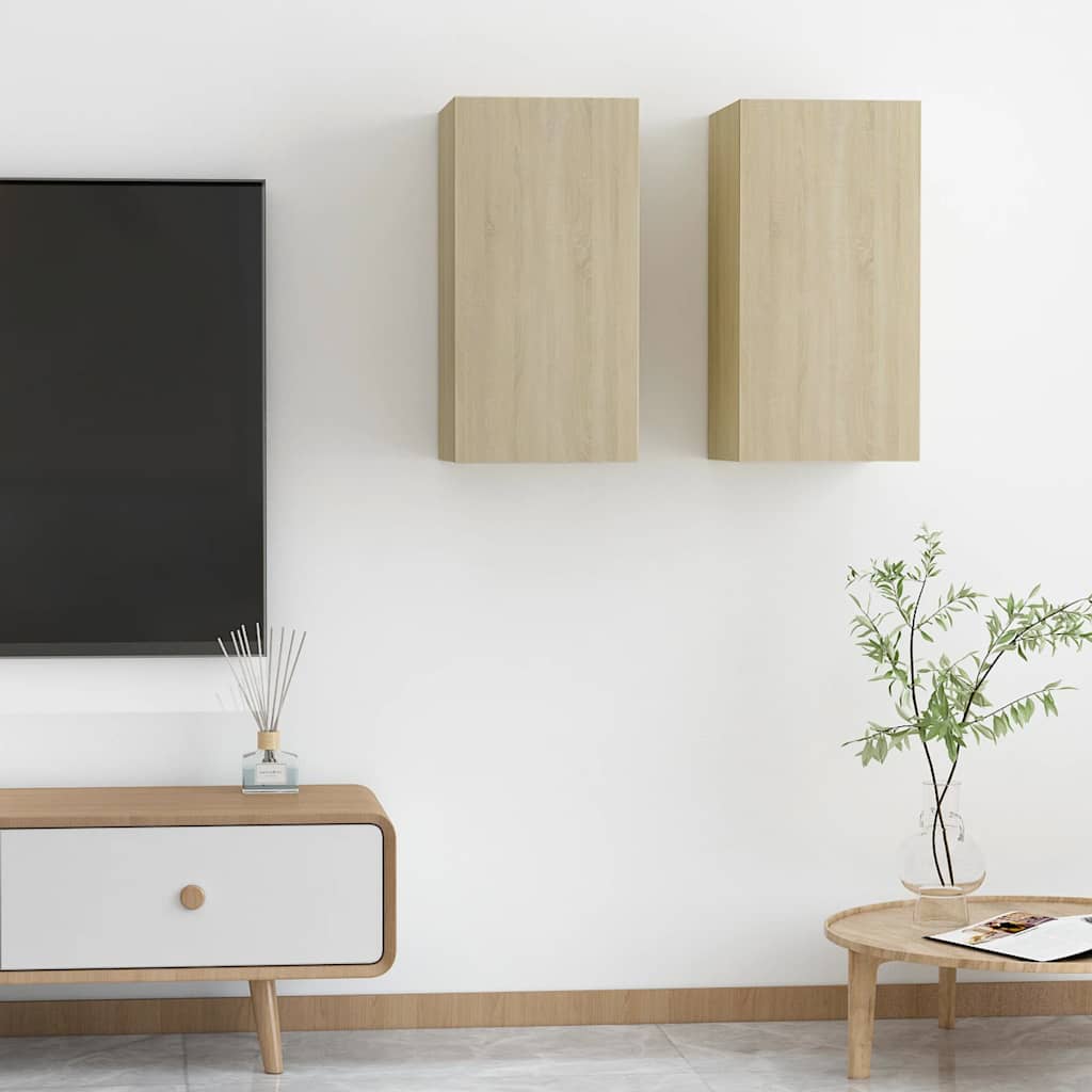 vidaXL TV skrinky 2 ks, dub sonoma 30,5x30x60 cm, kompozitné drevo
