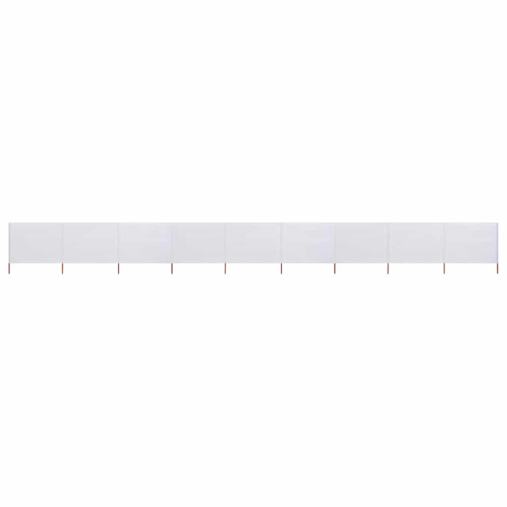 vidaXL 9-panelová zábrana proti vetru látková 1200x80 cm piesková a biela
