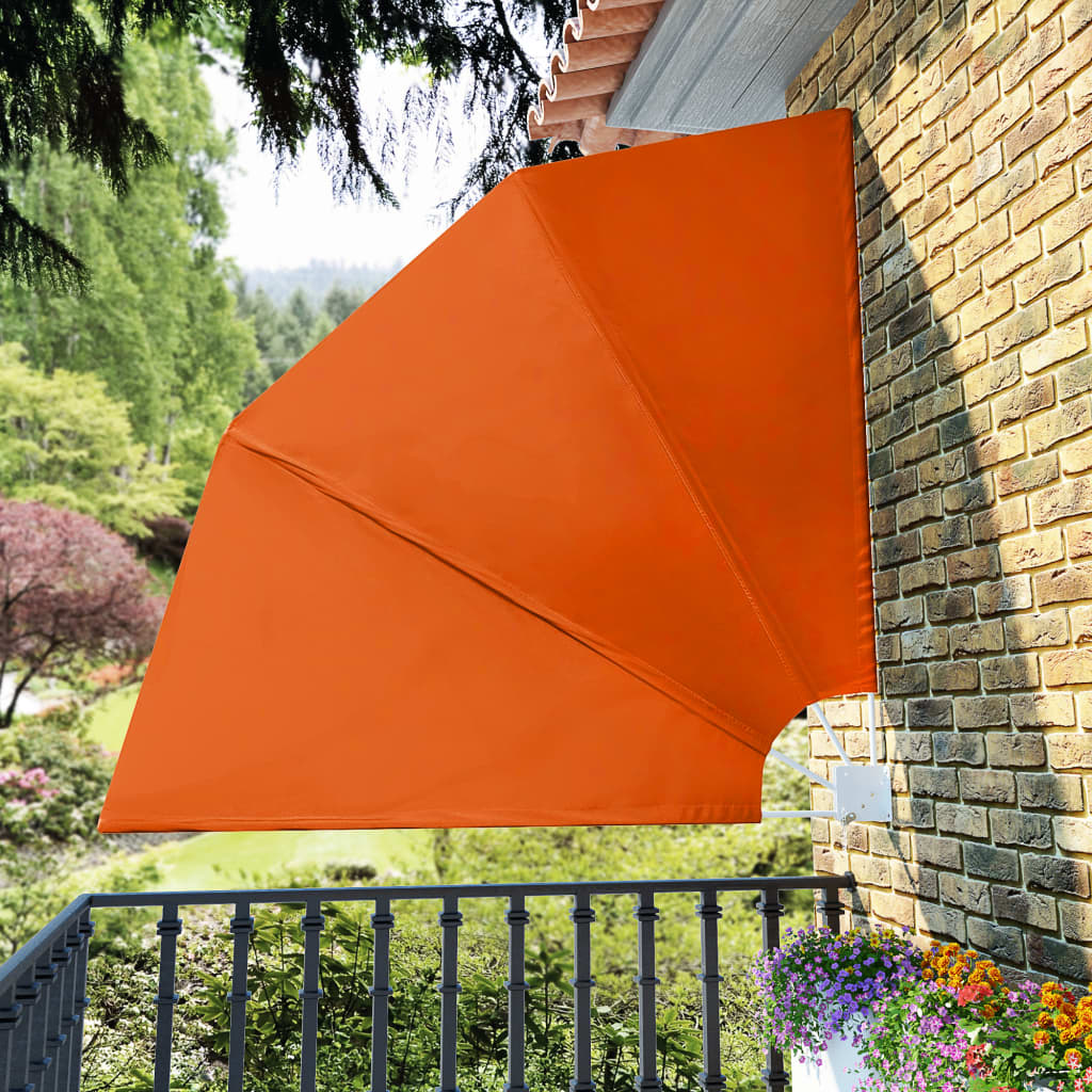 vidaXL Skladacia bočná markíza na balkón, tehlová 210x210 cm