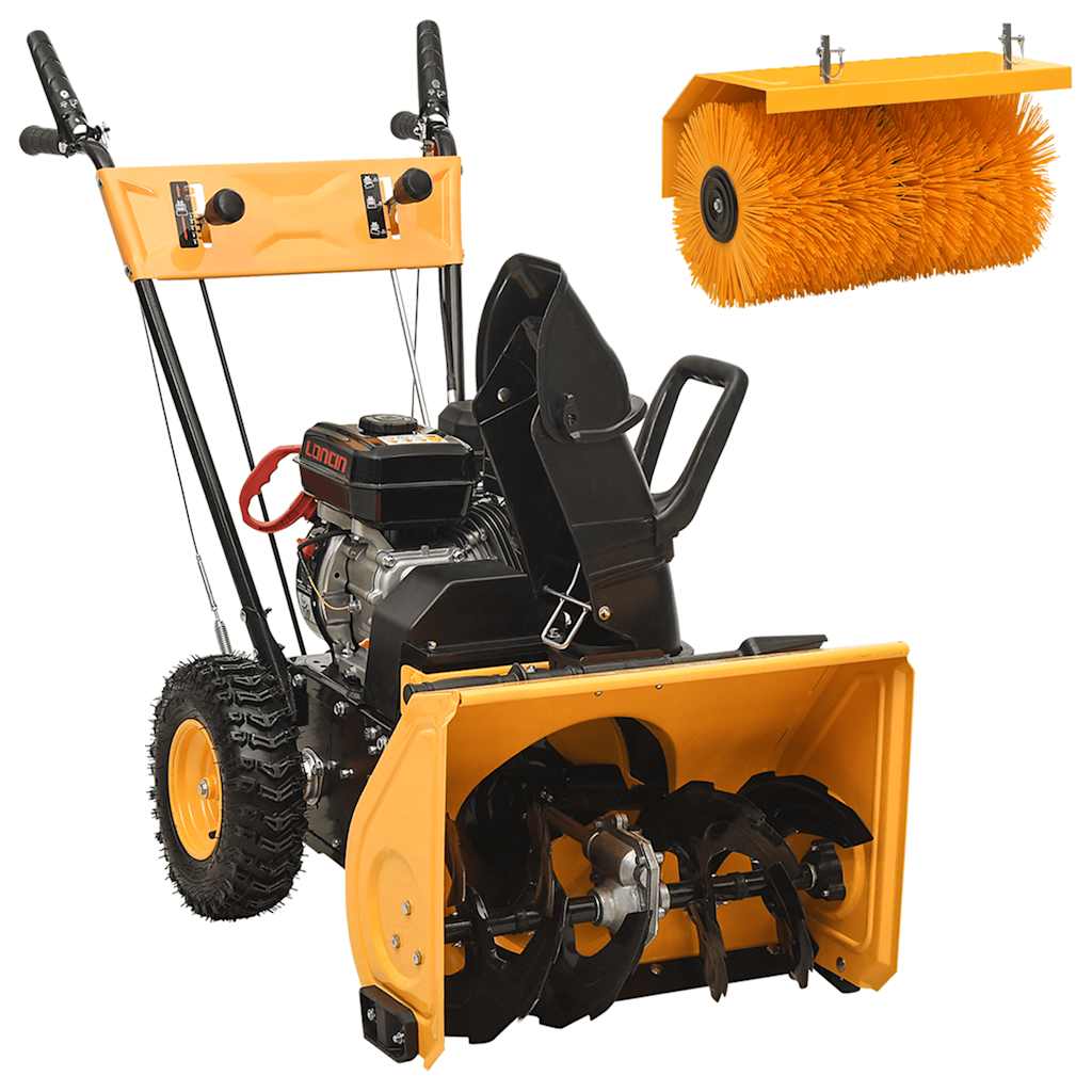 vidaXL Benzínová snehová fréza a zametač 2 v 1 6,5 HP
