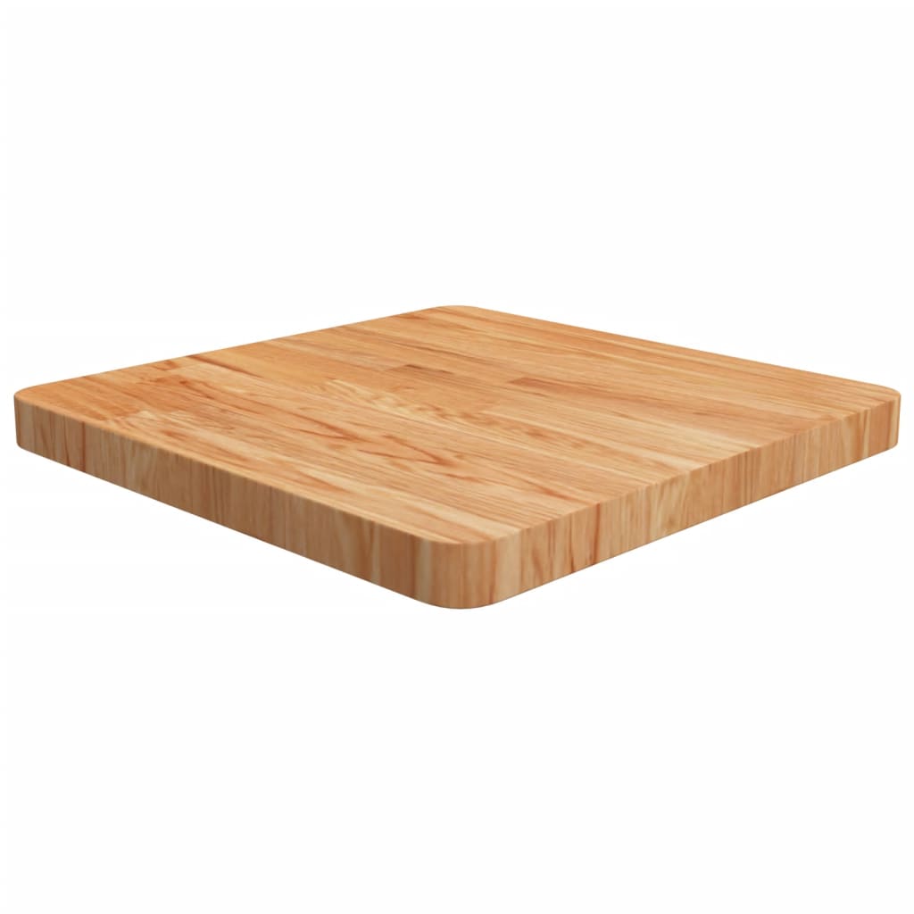 vidaXL Štvorcová stolová doska bledohnedá 50x50x4cm lakovaný dub