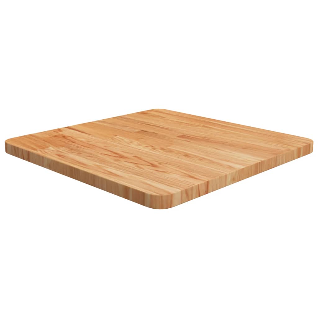 vidaXL Štvorcová stolová doska bledohnedá 50x50x2,5 cm lakovaný dub