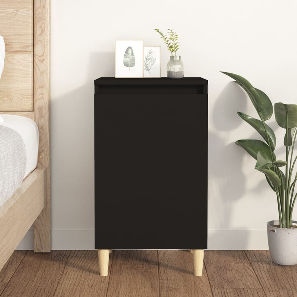 vidaXL Nočný stolík čierny 40x35x70 cm spracované drevo