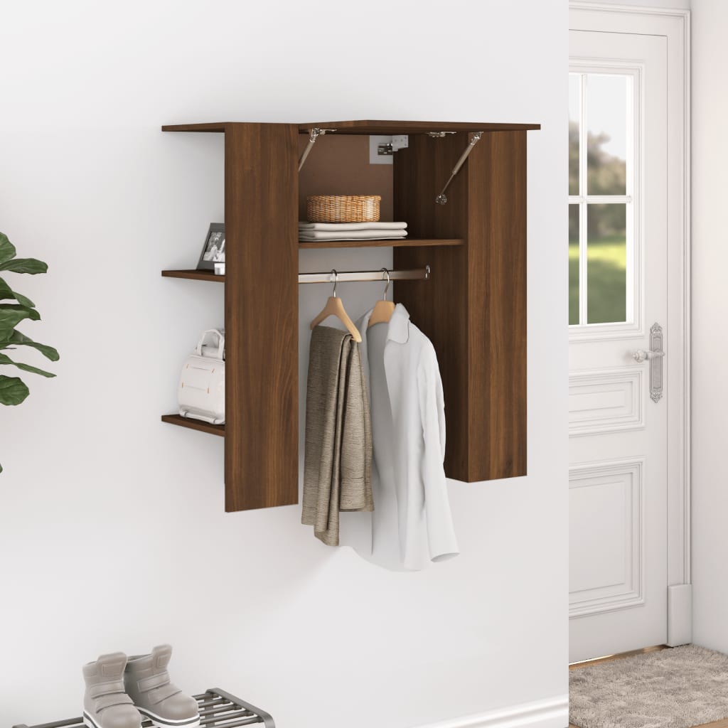 vidaXL Skrinka do chodby hnedý dub 97,5x37x99 cm spracované drevo