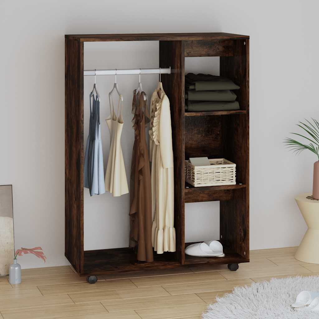 vidaXL Šatník dymový dub 80x40x110 cm spracované drevo