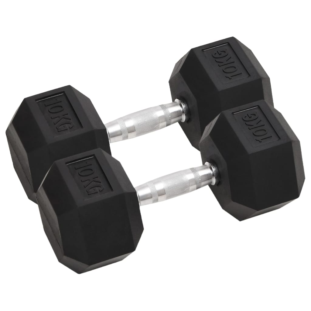 vidaXL Jednoručné činky 2 ks 20 kg celkové liatina