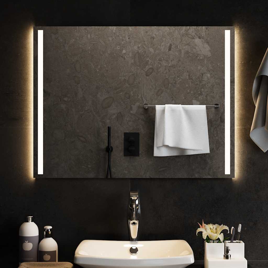 vidaXL LED kúpeľňové zrkadlo 80x60 cm