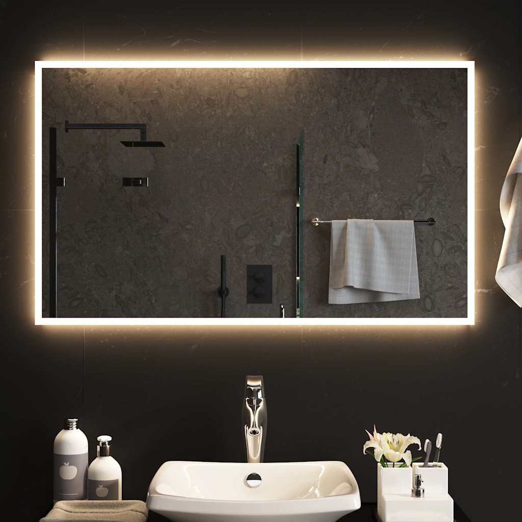 vidaXL LED kúpeľňové zrkadlo 100x60 cm