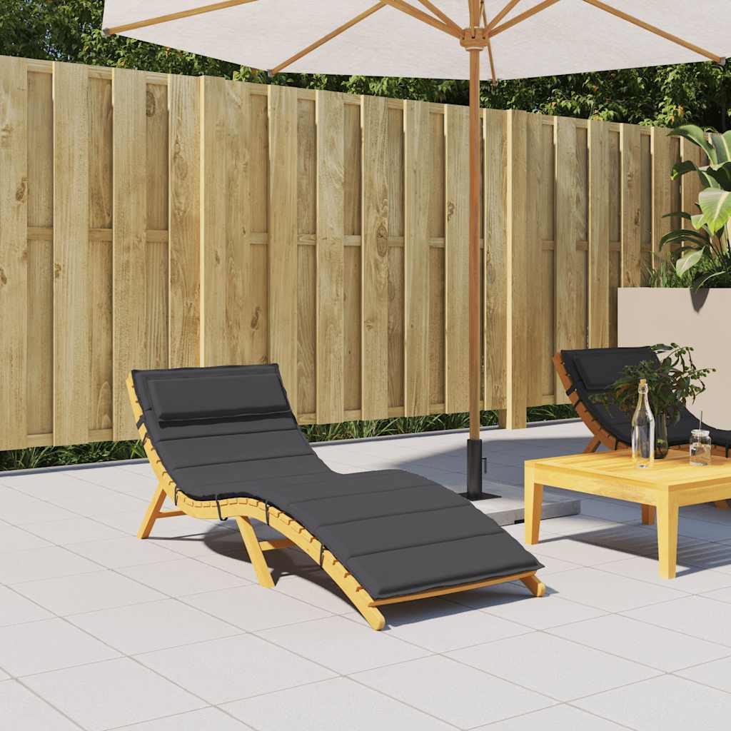 vidaXL Podložka na ležadlo čierna 180x60x4 cm oxfordská látka