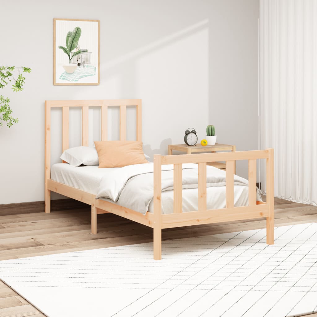 vidaXL Posteľ bez matraca 90x200 cm masívna borovica