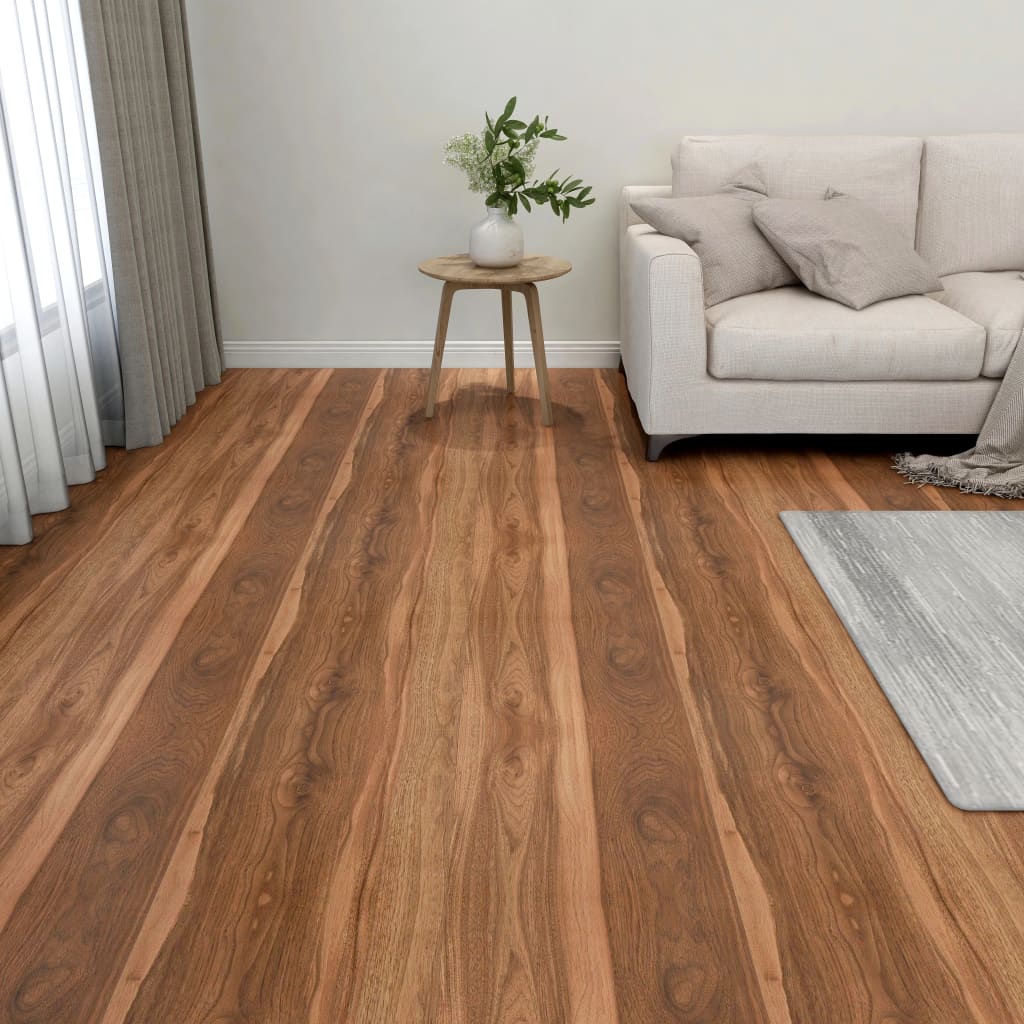 vidaXL Samolepiace podlahové dosky 55 ks, PVC 5,11 m², hnedé