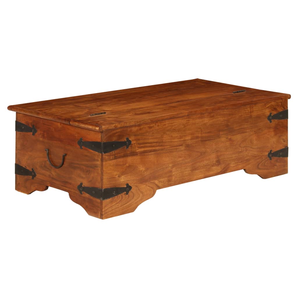 vidaXL Konferenčný stolík, akáciový masív, medový náter 110x55x35 cm