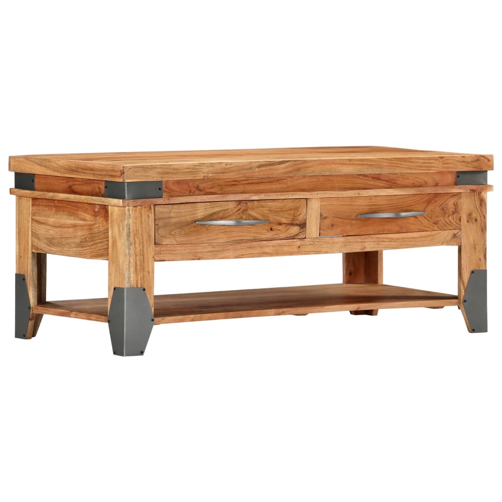 vidaXL Konferenčný stolík 110x52x45 cm masívne akáciové drevo
