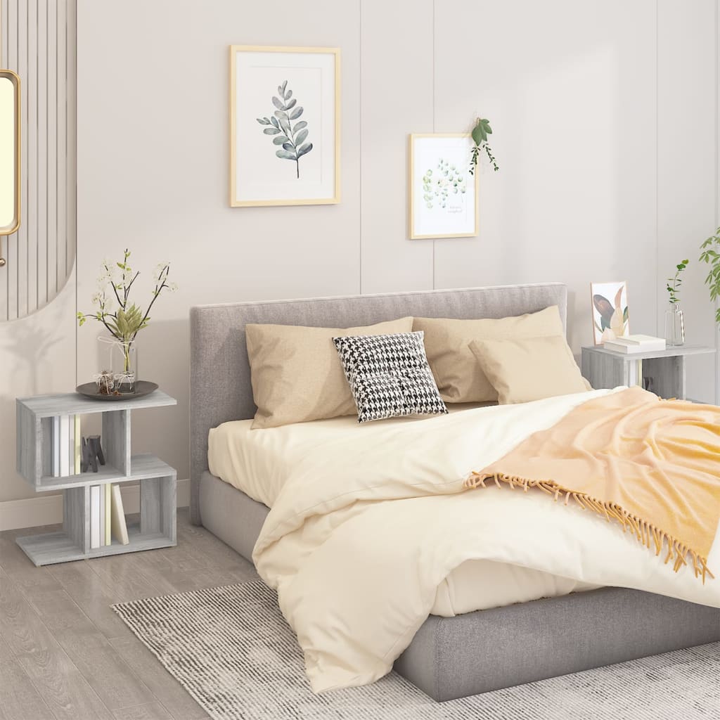vidaXL Nočné stolíky 2ks sivý dub sonoma 50x30x51,5cm spracované drevo