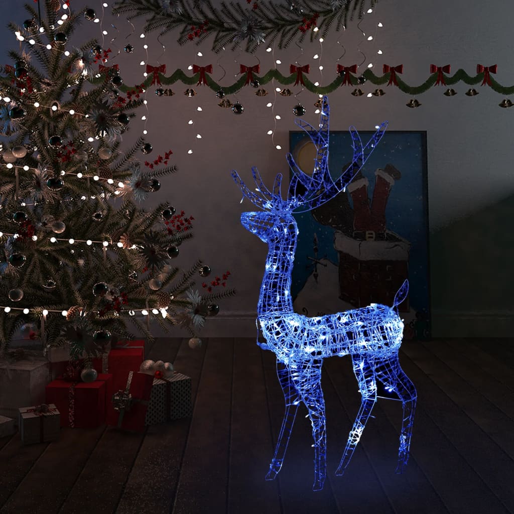 vidaXL Vianočná dekorácia, akrylový sob 140 LED 120 cm, modrá