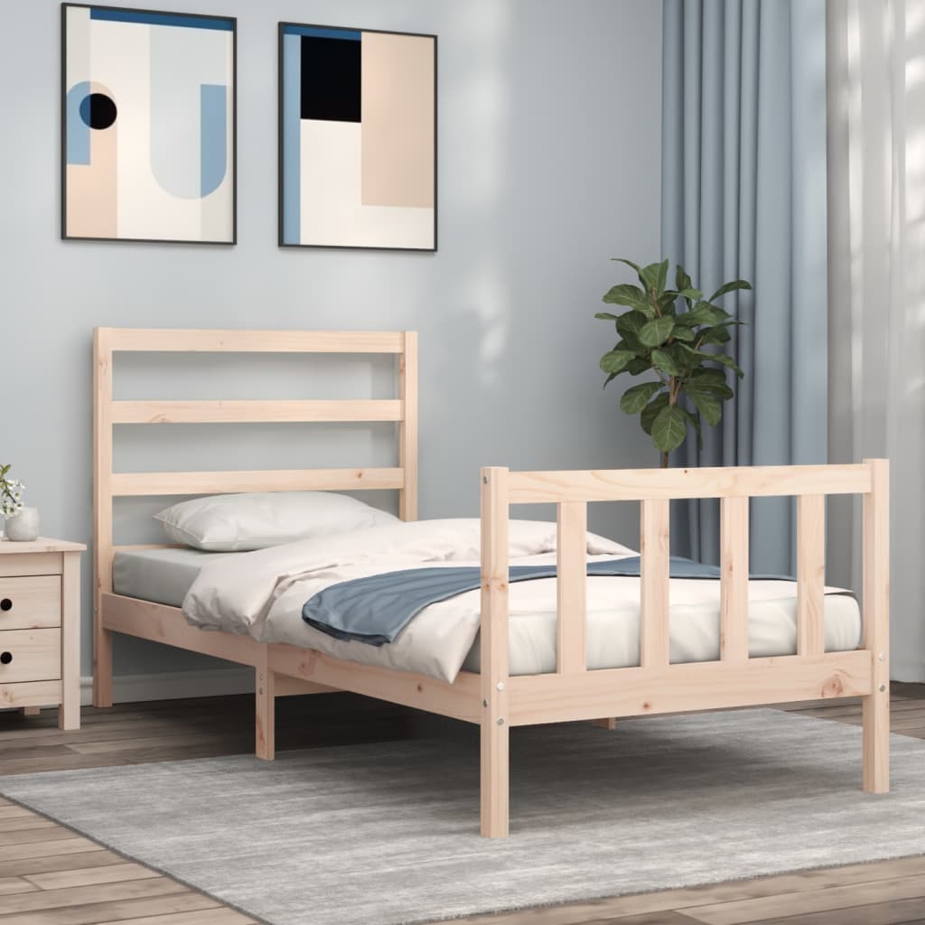 vidaXL Posteľ bez matraca 90x200 cm masívna borovica