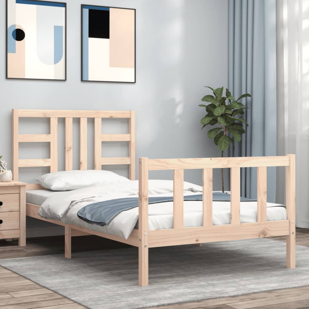 vidaXL Posteľ bez matraca 90x200 cm masívna borovica