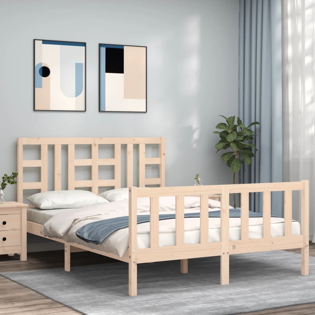 vidaXL Posteľ bez matraca 160x200 cm masívna borovica