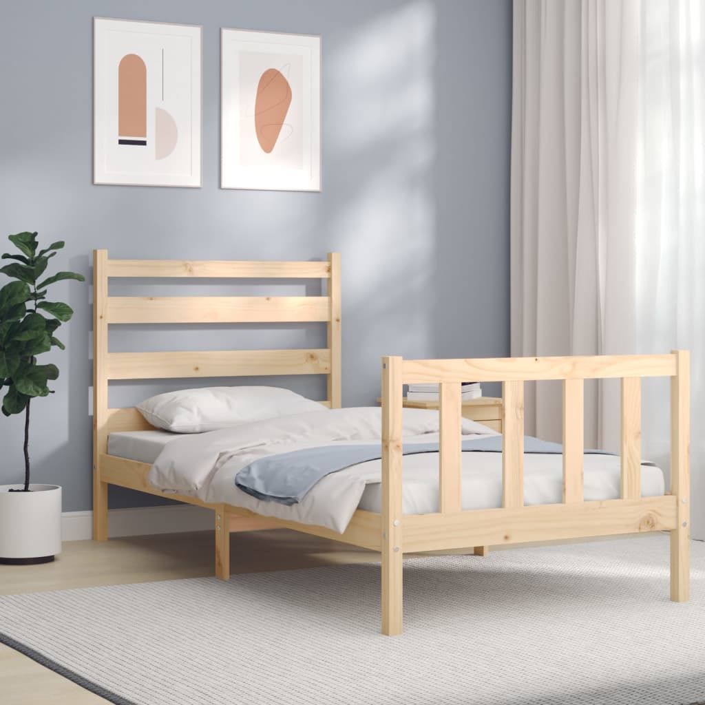 vidaXL Posteľ bez matraca 90x200 cm masívna borovica