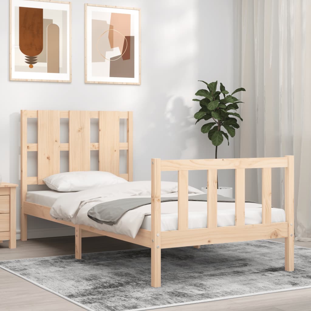 vidaXL Posteľ bez matraca 90x200 cm masívna borovica