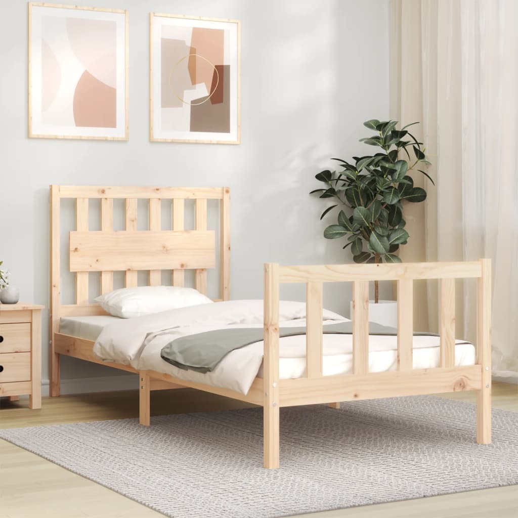 vidaXL Posteľ bez matraca 90x200 cm masívna borovica