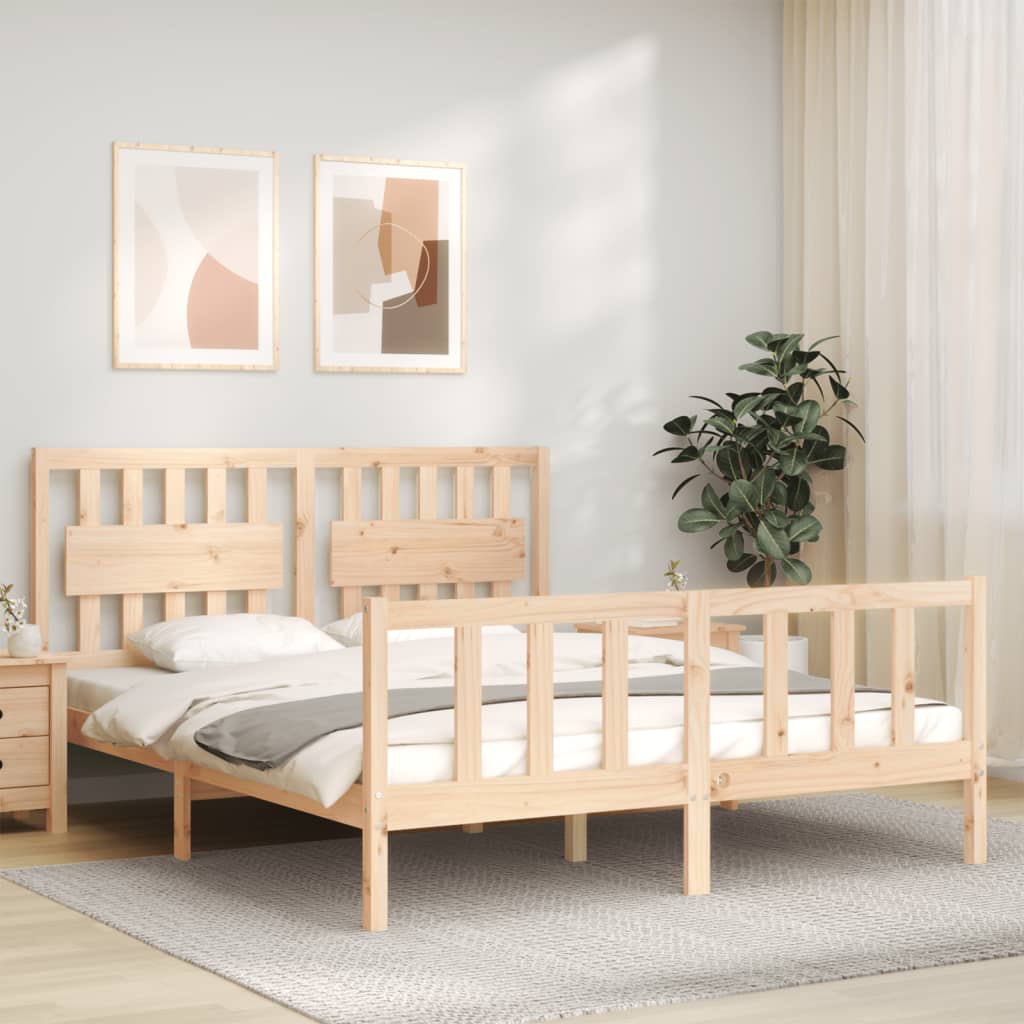 vidaXL Posteľ bez matraca 160x200 cm masívna borovica
