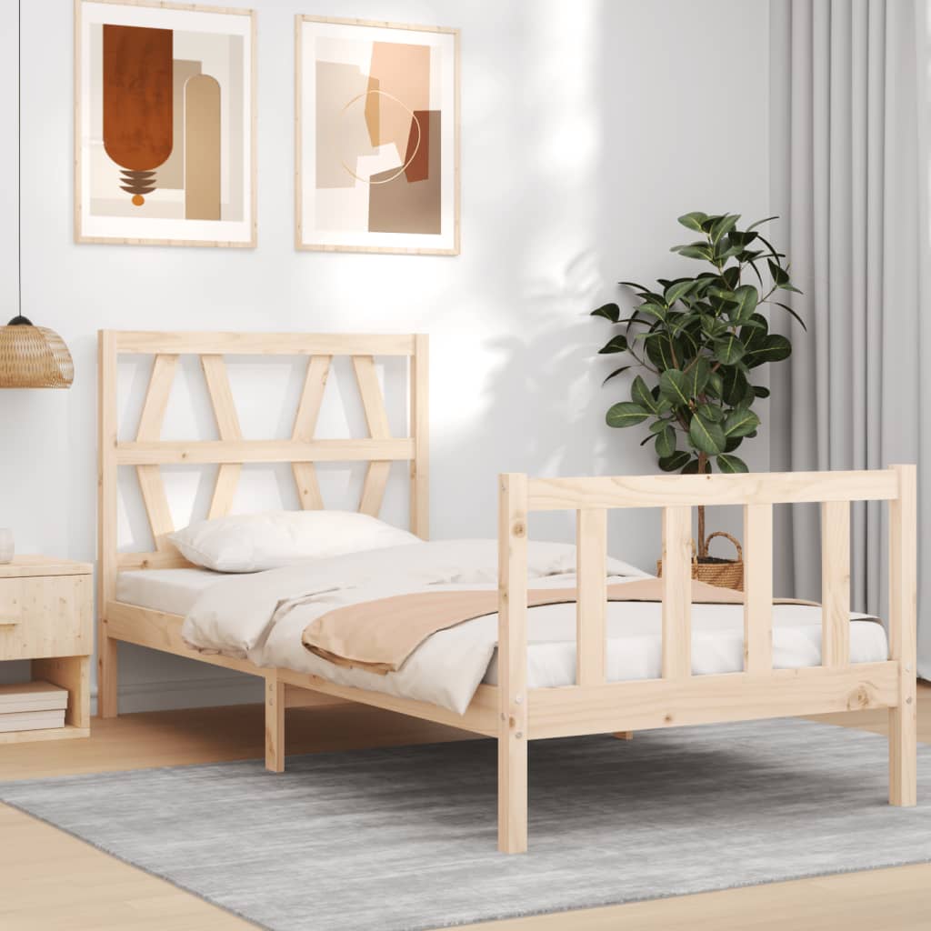 vidaXL Posteľ bez matraca 90x200 cm masívna borovica