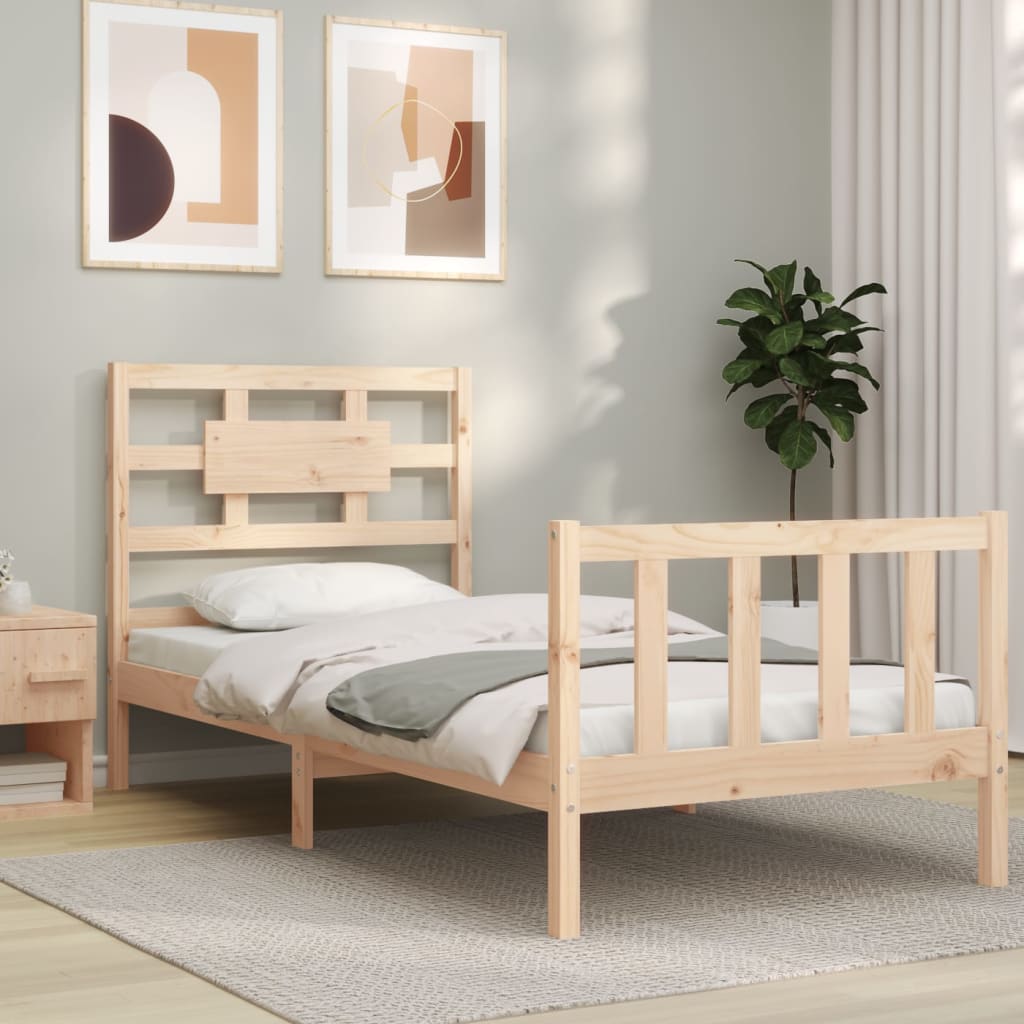 vidaXL Posteľ bez matraca 90x200 cm masívna borovica